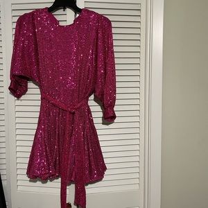 Pink sequin dress